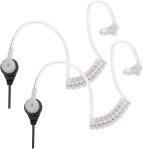 Midland AVPH3 Transparent Security Headsets with PTT/VOX – Wrap Around Design – Lasting Comfort Pair, Black