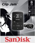 SanDisk 8GB Clip Jam MP3 Player, Black – microSD card slot and FM Radio – SDMX26-008G-G46K