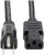Tripp Lite P007-006 Heavy Duty Computer Power Cord, 15A, 14AWG (NEMA 5-15P to IEC-320-C13), 6-ft Black