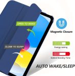 MoKo Case for iPad 10th Generation 10.9 inch 2022, Slim Stand Protective Cover with Hard PC Translucent Back Shell Cover for iPad 10th Gen 2022, Support Touch ID, Auto Wake/Sleep, Navy Blue