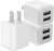 USB A Wall Charger, Charger Adapter, 3-Pack 2.4A Dual Port Quick Charger Plug Cube for Phone 13 12 11 Pro Max SE XS XR X 8 7 6 6S Plus, LG, Android Power Block Fast Charging Box Brick