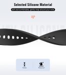 MoKo Compatible with Samsung Galaxy Watch 6 5 4 Band 40mm 44mm,Galaxy Watch 5 Pro Band 45mm,Galaxy Watch 6 Classic Band,Galaxy Watch 4 Classic Band,20mm Silicone Sport Strap Wristband Women Men,Black