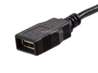 Monoprice 3-Feet USB 2.0 A Male to A Female Extension 28/24AWG Cable (Gold Plated) (105432),Black