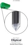 Audio-Technica AT-VMN95E Elliptical Replacement Turntable Stylus Green