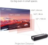 ViewSonic X1000-4K True 4K UHD Ultra-Short Throw Projector with 1000 ANSI Lumens, Harman Kardon Speakers, HDMI, USB C, 125% Rec 709, Frame Interpolation Technology for Home Theater