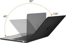 MOSISO Compatible with MacBook Air 13.6 inch Case 2022 2023 2024 Release M3 A3113 M2 A2681 with Touch ID, Plastic Hard Shell Case&Keyboard Cover&Screen Protector&Type C Adapter 2 Pack, Black