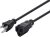 Monoprice 105296 1ft 16AWG Power Extension Cord Cable, 13A (NEMA 5-15P to NEMA 5-15R),Black – 13A