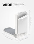 Lamicall Headphone Stand, Sticky Headset Hanger – Adhesive Headphone Holder Hook Mount, Headset Stand Holder Clip Under Desk, Earphone Clamp for Airpods Max, HyperX, Sennheiser, White