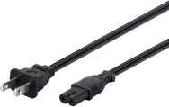 6ft 18AWG AC Power Cord Cable w/o Polarized, 10A (NEMA 1-15P to IEC-320-C7)