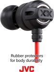 JVC HAFX1X Headphone Xtreme-Xplosivs, Black, Red