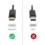 Cable Matters [VESA Certified] 6 ft 32.4Gbps DisplayPort Cable 1.4, Support 8K 60Hz, 4K 144Hz (DisplayPort 1.4 Cable) with FreeSync, G-SYNC and HDR for Gaming Monitor, PC, RTX 3080/3090, RX 6800/6900