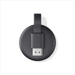 Google Chromecast – Streaming Device with HDMI Cable – Stream Shows, Music, Photos, and Sports from Your Phone to Your TV with Microfiber Cloth and Travel Carrying Pouch – Charcoal, Black
