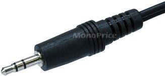 Monoprice Audio/Stereo Cable – Single 3.5mm TRS Plug to Dual RCA Plug, Mp3 Player/Phone Headphone Output to Home Audio System, 6 Feet, Black