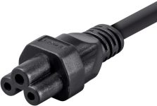 Monoprice Grounded AC Power Cord – 10 Amp, 125 Volt (NEMA 5-15P to IEC-320-C5), 18AWG, 3 Feet, Black