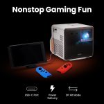 BenQ X300G 4K HDR Gaming Projector, Low input 4ms Response, Bright LED 2000 ANSI Lumen, Short Throw, 2D Keystone, Optical Zoom, Auto Focus, Tailor-Made Game Mode, Charge & DisplayUSB-C, Stream-Ready