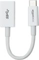 Amazon Basics USB-C to USB-A 3.1 Gen1 Female Adapter Cable Converter, 5Gbps High-Speed, USB-IF Certified, for Laptops, Tablets, Phones, White