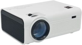 RCA PROJECTOR WITH FREE 100″ FOLDABLE SCREEN AND BLUETOOTH | Portable Indoor & Outdoor Projector with 150 Inch Projection | Compatible with HDMI, USB, Roku, iPhone, Android, & Apple TV