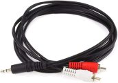 Monoprice Audio/Stereo Cable – Single 3.5mm TRS Plug to Dual RCA Plug, Mp3 Player/Phone Headphone Output to Home Audio System, 6 Feet, Black