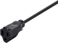 Monoprice 105296 1ft 16AWG Power Extension Cord Cable, 13A (NEMA 5-15P to NEMA 5-15R),Black – 13A