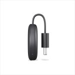Google Chromecast – Streaming Device with HDMI Cable – Stream Shows, Music, Photos, and Sports from Your Phone to Your TV with Microfiber Cloth and Travel Carrying Pouch – Charcoal, Black