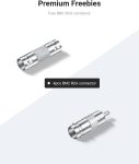 ANNKE 2 Pack Security Camera Cable 30M/100ft All-in-One BNC Video Power Cables, BNC Extension Wire Cord for CCTV Camera DVR Security System with 2X BNC Connectors and 2X RCA Adapters-White