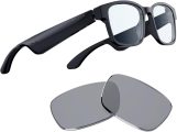 Razer Anzu Smart Glasses Blue Light Filtering & Polarized Sunglass Lenses – Low Latency Audio – Built-in Mic & Speakers – Touch & Voice Assistant Compatible – 5hrs Battery – Rectangle/Small