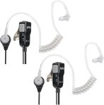 Midland AVPH3 Transparent Security Headsets with PTT/VOX – Wrap Around Design – Lasting Comfort Pair, Black