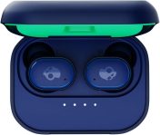 Skullcandy Grind In-Ear Wireless Earbuds, 40 Hr Battery, Skull-iQ, Alexa Enabled, Microphone, Works with iPhone Android and Bluetooth Devices – Dark Blue/Green