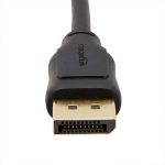 Amazon Basics DisplayPort 1.2 Cable, 21.6Gbps High-Speed, 4K@60Hz, 2K@165Hz, Gold-Plated Plugs, 6 Foot, Black