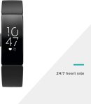 Fitbit Inspire HR Heart Rate and Fitness Tracker, One Size (S and L Bands Included), 1 Count