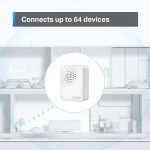 TP-Link Tapo Smart Hub with Built-in Chime, REQUIRES 2.4GHz Wi-Fi, Reliable Long-Range Connections with Tapo Sensors, Sub-1G Low-Power Wireless protocol, Connect with up to 64 smart devices. Tapo H100