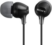 Sony MDR-EX15LP-BLACK In-Ear Headphones with Tangle Free Cord and 3 Pairs of Silicone Ear Buds