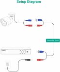 ANNKE 4 Pack 30M/100ft All-in-One Video Power Cables, BNC Extension Surveillance Camera Cables for CCTV Security DVR System Installation, Free 8 x BNC Connectors and 100pcs Cable Clips Included