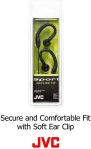 JVC Earclip Earbud Sport Earbud Earclip Black (HAEC10B) (HA-EC10B)