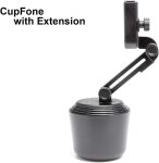 WeatherTech CupFone with Extension – Adjustable, Universal Cup Holder Phone Mount Accessory for Car – Compatible with iPhone & Other Smartphones – Open Access Design for Cell Phone Charging