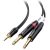 Cable Matters 3.5mm TRS to Dual 6.35mm TS Breakout Cable 6 ft, 1/8 to 1/4 Stereo Cable, Y Splitter 3.5mm to 1/4 Cable, 1/4 to 1/8 Audio Cable – 6 Feet
