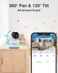 ANNKE Crater 2-2K WiFi Pan Tilt Smart Security Camera, Upgraded 3MP Baby/Pet Monitor, Indoor IP Camera 360-degree with Two-Way Audio, Human Motion Detection, Cloud & SD Card Storage, Works with Alexa