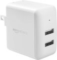 Amazon Basics 24W Two Port USB-A Wall Charger (12W, 2.4A per port) for Phones (iPhone 15/14/13/12/11/X, Samsung, and more), non-PPS, White