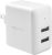 Amazon Basics 24W Two Port USB-A Wall Charger (12W, 2.4A per port) for Phones (iPhone 15/14/13/12/11/X, Samsung, and more), non-PPS, White
