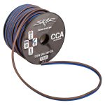 Skar Audio 12 Gauge AWG Audio Speaker Wire – 100 Feet (Blue/Brown)