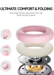 Picun B8 Headphones Wireless Bluetooth, 120H Bluetooth Headphones Over Ear with 3EQ Music Modes, Hands-Free Calls, Deep Bass Headphones for Travel Home Office Cellphone PC (Pink)