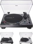 Audio-Technica AT-LP120XUSB-BK Direct-Drive Turntable (Analog & USB), Fully Manual, Hi-Fi, 3 Speed, Convert Vinyl to Digital, Anti-Skate and Variable Pitch Control Black