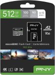 PNY 512GB PRO Elite Class 10 U3 V30 microSDXC Flash Memory Card – 100MB/s, Class 10, U3, V30, A2, 4K UHD, Full HD, UHS-I, micro SD