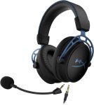 HyperX Cloud Alpha S – PC Gaming Headset, 7.1 Surround Sound, Adjustable Bass, Dual Chamber Drivers, Chat Mixer, Breathable Leatherette, Memory Foam, and Noise Cancelling Microphone – Blue