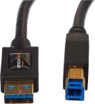 Amazon Basics USB-A to USB-B 3.0 Cable, 4.8Gbps High-Speed with Gold-Plated Plugs, 6 Foot, Black