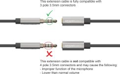 Amazon Basics 3.5mm Aux Jack Audio Extension Cable, Male to Female, Adapter for Headphone or Smartphone, 6 Foot, Black