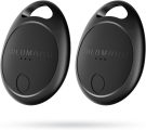 Key Finder Luggage Tracker Works with Apple Find My [Certified, iOS ONLY] A1rTag Alternative, Waterproof, Bluetooth,Lost Mode/Long Battery Life Locate Keys/Handbags/Suitcase/Pets HoloTag (2PACK Black)