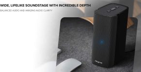 Creative T100 2.0 Compact Hi-Fi Speakers, up to 80W Peak Power with Bluetooth 5.0, Optical-in, AUX-in, Wide Soundstage and Audio Clarity with Bass Control for Computers and Laptops (Black)