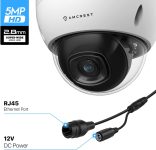 Amcrest 5MP POE Camera, Outdoor Vandal Dome Security POE IP Camera, 5-Megapixel, 98ft NightVision, 2.8mm Lens, IP67, IK10 Resistance, MicroSD 256GB (Sold Separately), Cloud, NVR (IP5M-D1188EW-28MM)