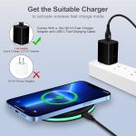 Samsung Wireless Charger Pad Fast Charging for Galaxy S23/S23 Ultra/S24/S22/Z Flip 5/4,Z Fold 5/4,15W Wireless Charger Fast Charging Mat Station for Google Pixel 8Pro/8/7Pro/7/7a/6/5/4,iPhone 15/14/13